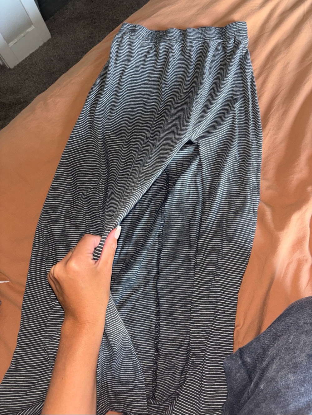 American Eagle Outfitters Black & White Striped Skirt